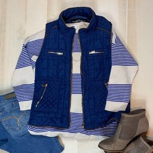 Shinestar Suede Trim Vest